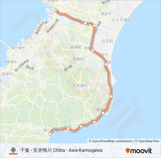 外房線 SOTOBO LINE Metro Line Map