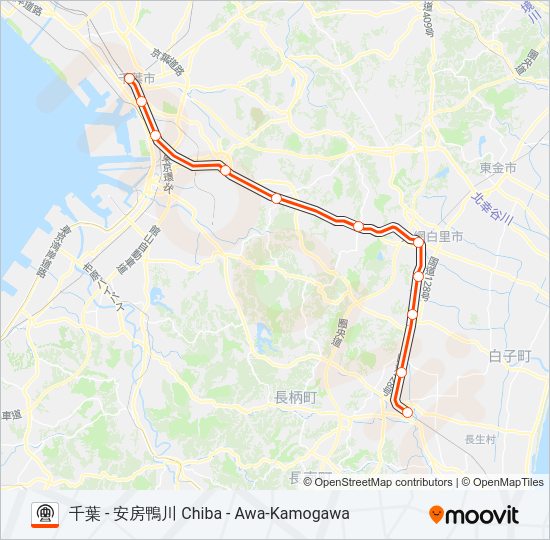 外房線 SOTOBO LINE Metro Line Map