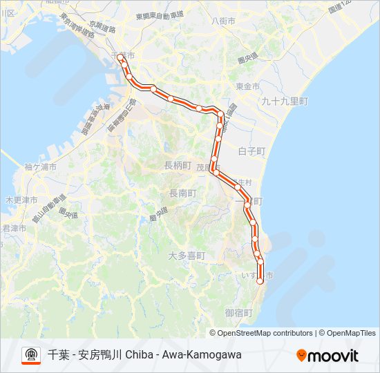 外房線 SOTOBO LINE Metro Line Map