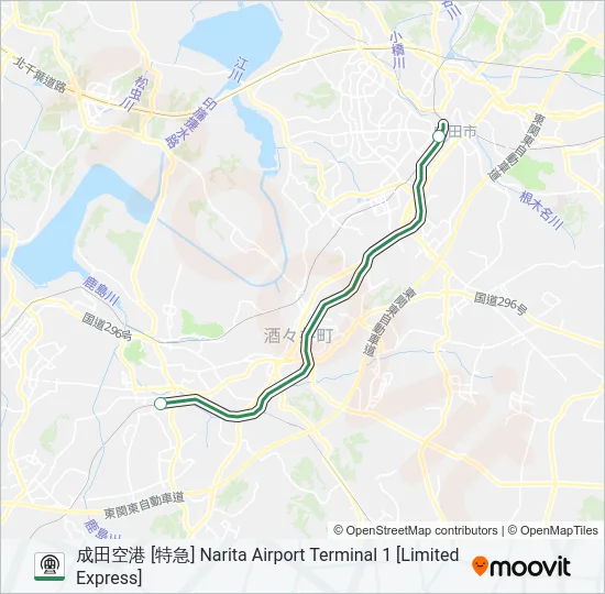 成田線 NARITA LINE Metro Line Map