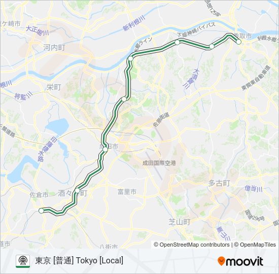 成田線 NARITA LINE Metro Line Map