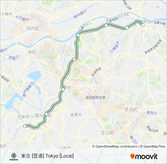 成田線 NARITA LINE 地下鉄 - メトロの路線図