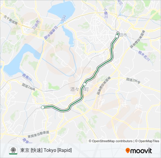 成田線 NARITA LINE metro Line Map