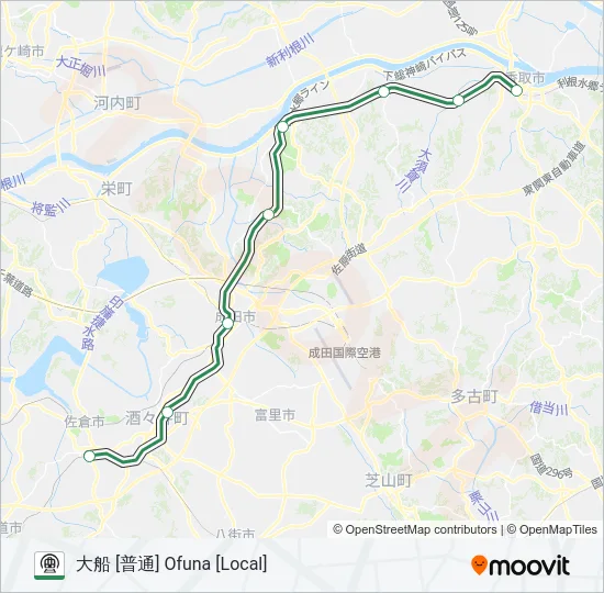成田線 NARITA LINE Metro Line Map