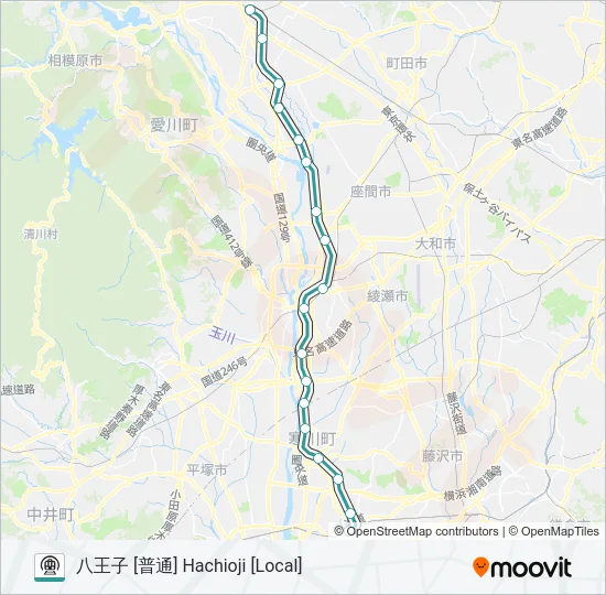 相模線 SAGAMI LINE Metro Line Map