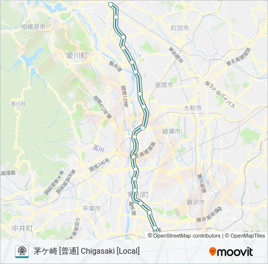 相模線 SAGAMI LINE Metro Line Map