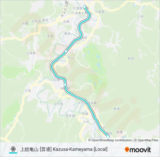 久留里線 KURURI LINE 地下鉄 - メトロの路線図