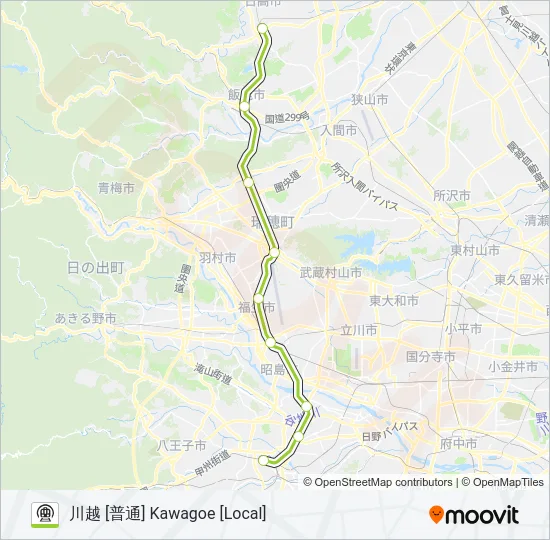 八高線 HACHIKO LINE Metro Line Map