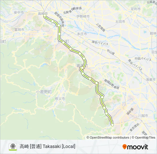 八高線 HACHIKO LINE Metro Line Map