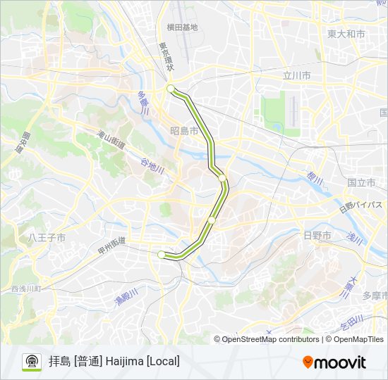八高線 HACHIKO LINE Metro Line Map