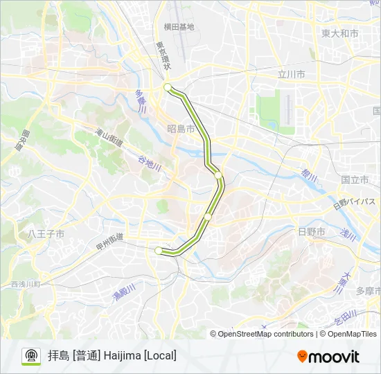 八高線 HACHIKO LINE Metro Line Map