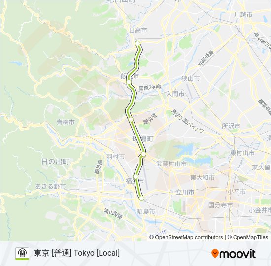 八高線 HACHIKO LINE Metro Line Map