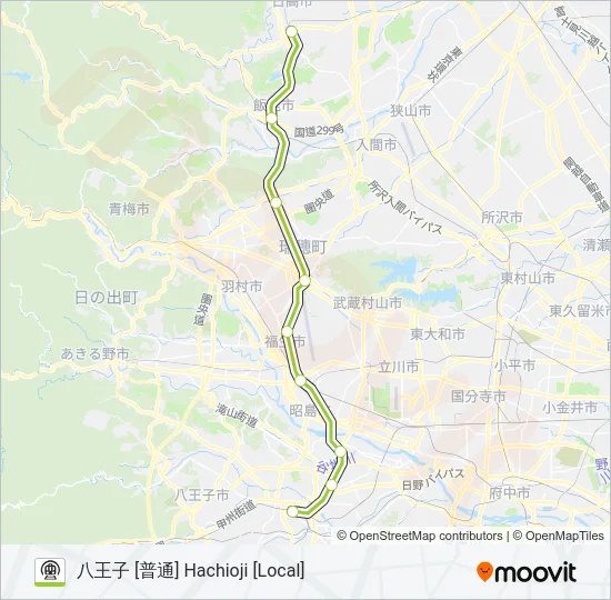 八高線 HACHIKO LINE Metro Line Map