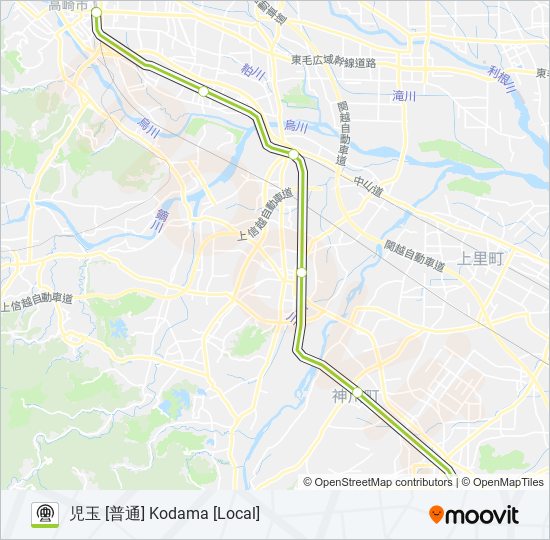 八高線 HACHIKO LINE metro Line Map