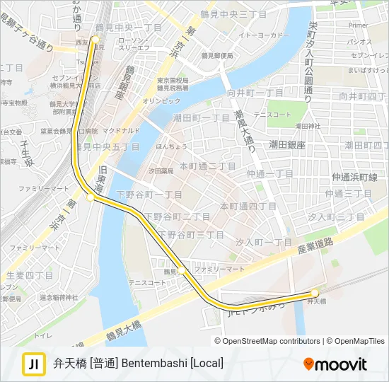 鶴見線 TSURUMI LINE Metro Line Map