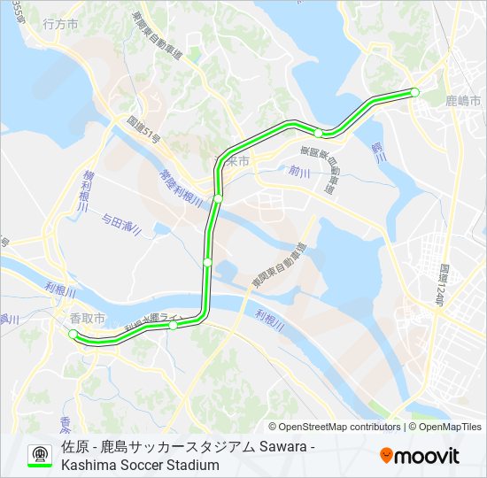 鹿島線 Kashima Lineルート スケジュール 停車地 地図 成田 普通 Narita Local アップデート済み