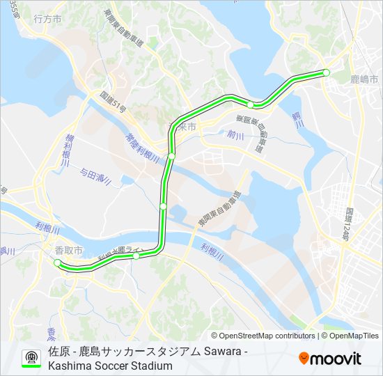 鹿島線 Kashima Lineルート スケジュール 停車地 地図 東京 普通 Tokyo Local アップデート済み