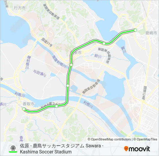 鹿島線 KASHIMA LINE 地下鉄 - メトロの路線図