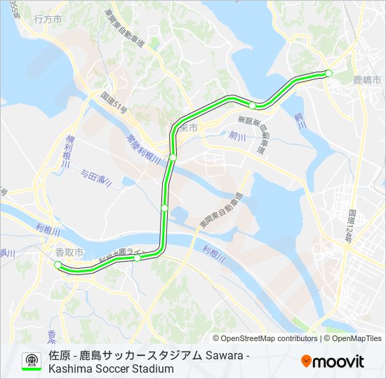 鹿島線 KASHIMA LINE 地下鉄 - メトロの路線図