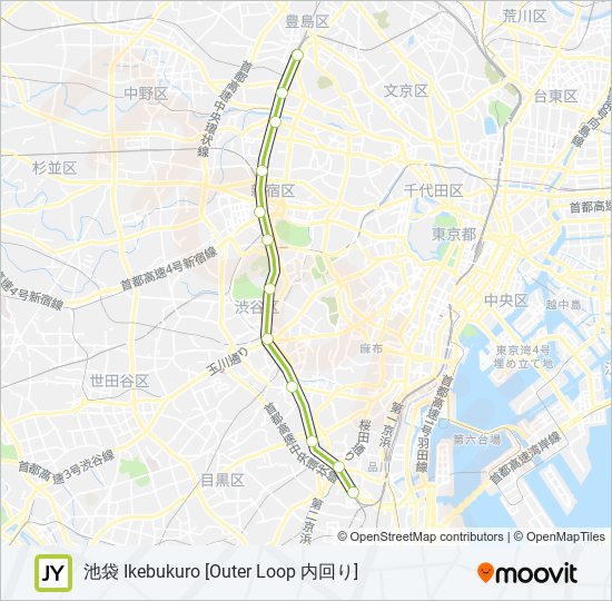 山手線 YAMANOTE LINE 地下鉄 - メトロの路線図