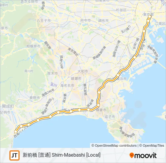東海道線 TOKAIDO LINE Metro Line Map