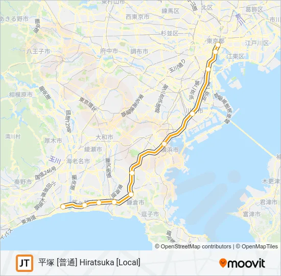 東海道線 TOKAIDO LINE Metro Line Map