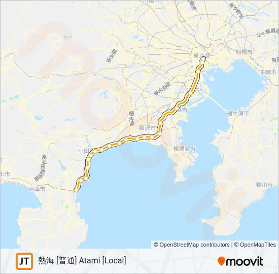 東海道線 TOKAIDO LINE Metro Line Map
