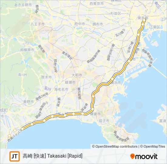 東海道線 TOKAIDO LINE Metro Line Map