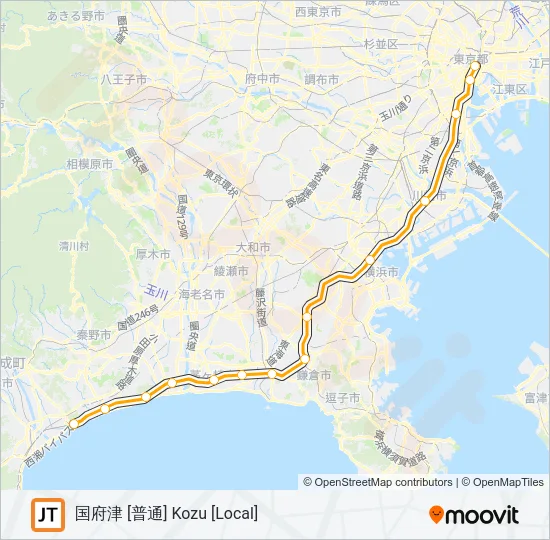 東海道線 TOKAIDO LINE Metro Line Map