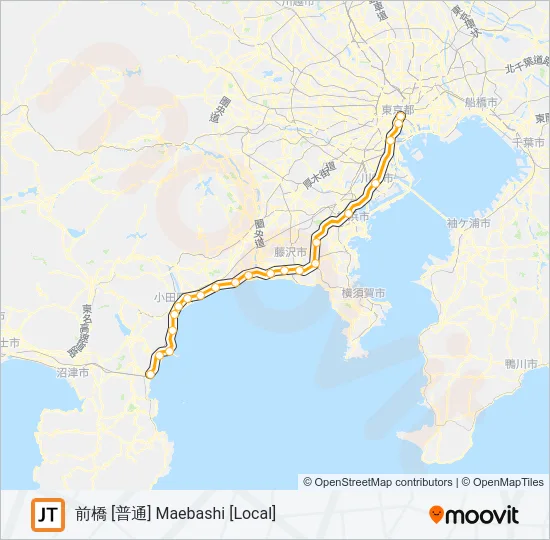 東海道線 TOKAIDO LINE Metro Line Map