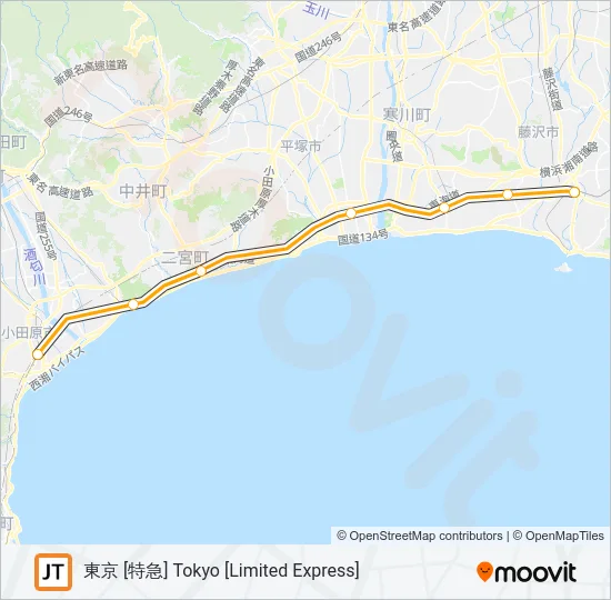東海道線 TOKAIDO LINE Metro Line Map