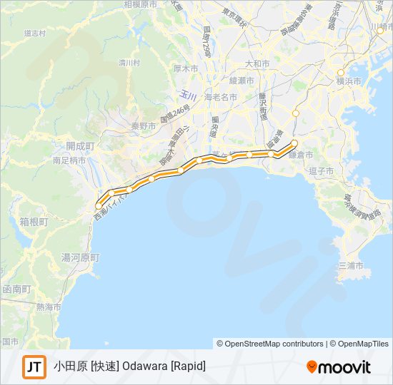 東海道線 TOKAIDO LINE metro Line Map