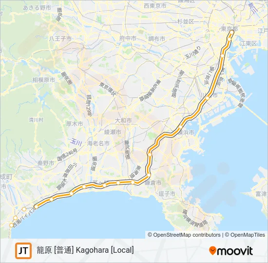 東海道線 TOKAIDO LINE Metro Line Map