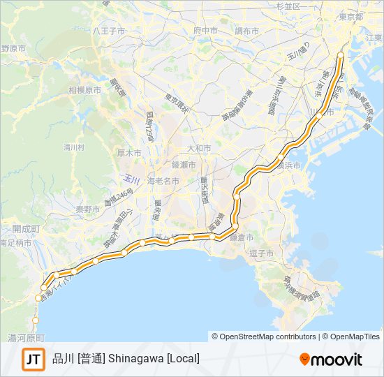 東海道線 TOKAIDO LINE metro Line Map