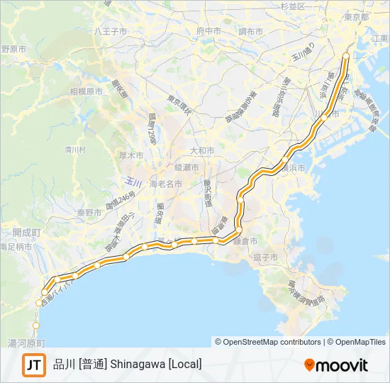 東海道線 TOKAIDO LINE Metro Line Map