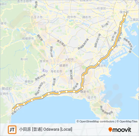 東海道線 TOKAIDO LINE Metro Line Map