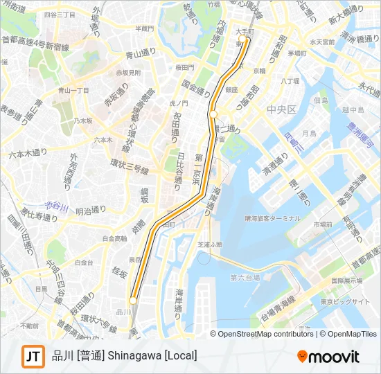東海道線 TOKAIDO LINE Metro Line Map