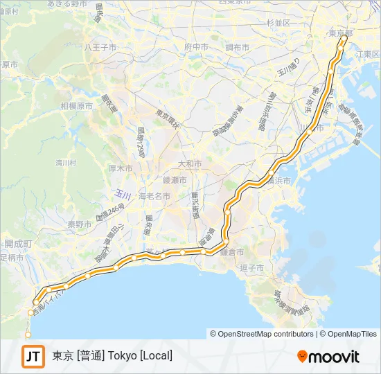 東海道線 TOKAIDO LINE Metro Line Map