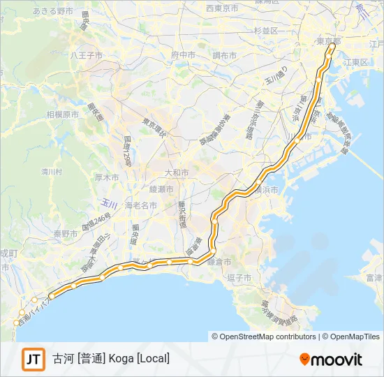 東海道線 TOKAIDO LINE Metro Line Map