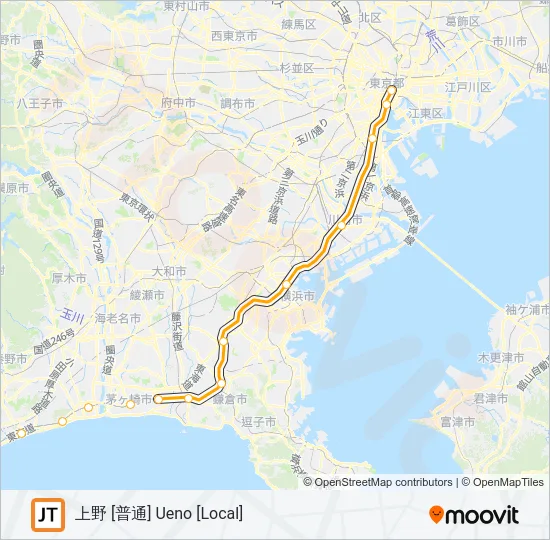 東海道線 TOKAIDO LINE Metro Line Map