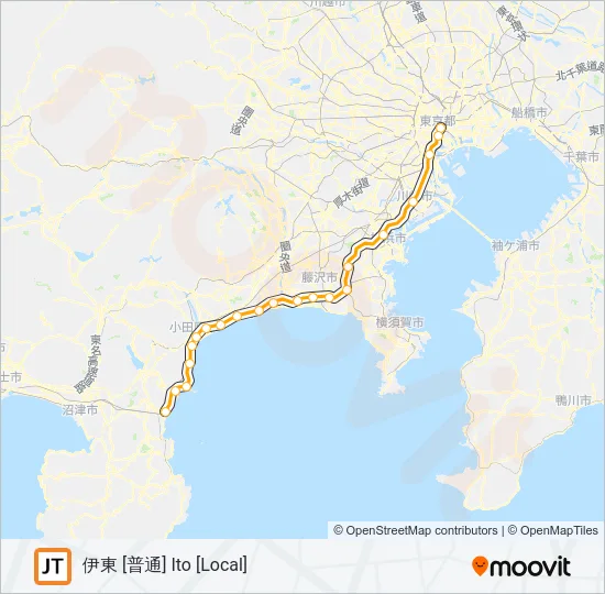 東海道線 TOKAIDO LINE Metro Line Map