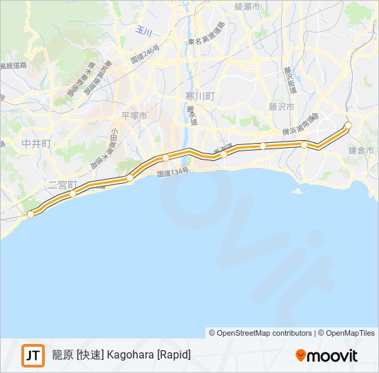 東海道線 TOKAIDO LINE metro Line Map