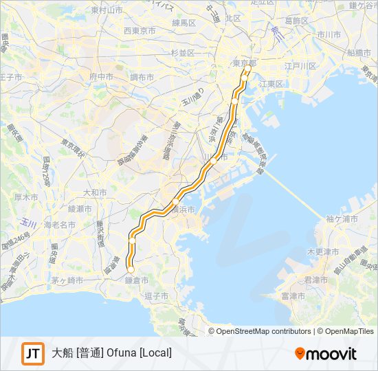 東海道線 TOKAIDO LINE metro Line Map