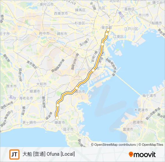 東海道線 TOKAIDO LINE Metro Line Map