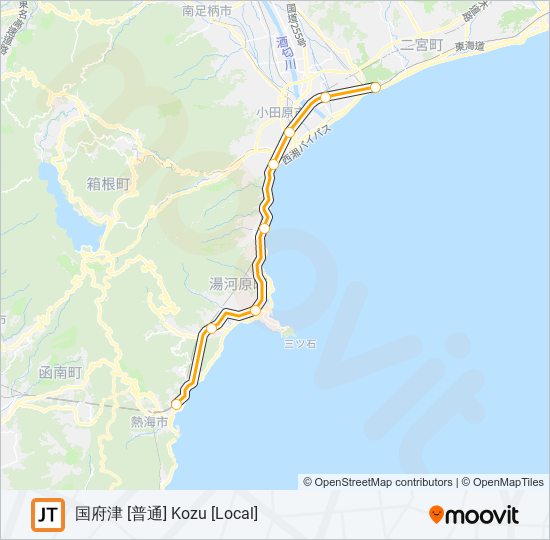 東海道線 TOKAIDO LINE metro Line Map