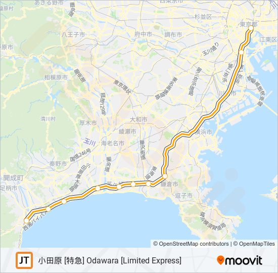 東海道線 TOKAIDO LINE metro Line Map