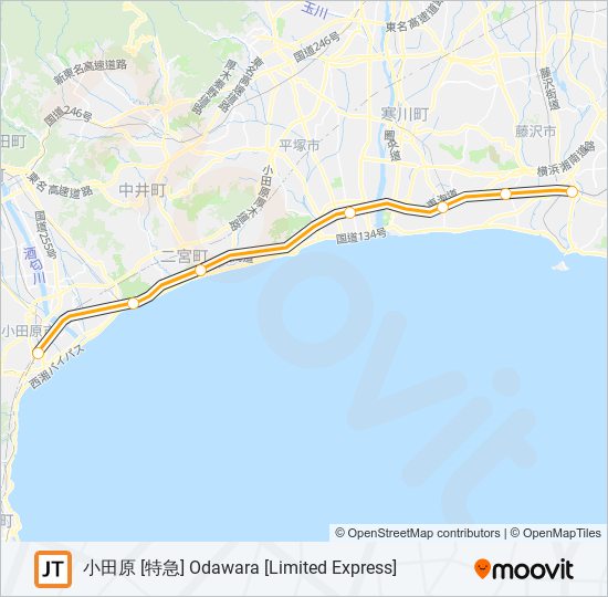 東海道線 TOKAIDO LINE metro Line Map