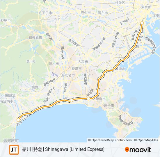 東海道線 TOKAIDO LINE metro Line Map