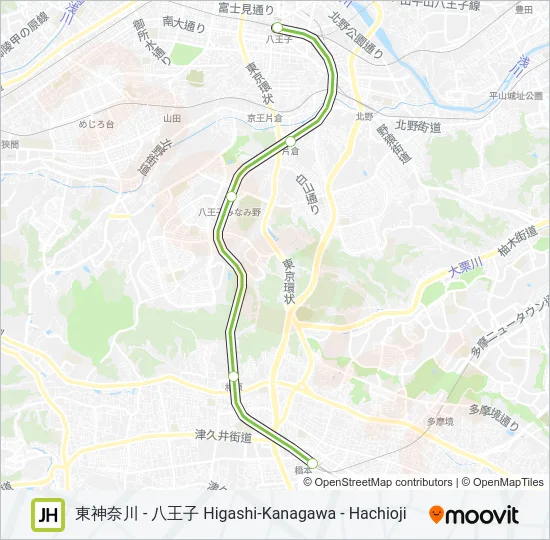 横浜線 YOKOHAMA LINE Metro Line Map
