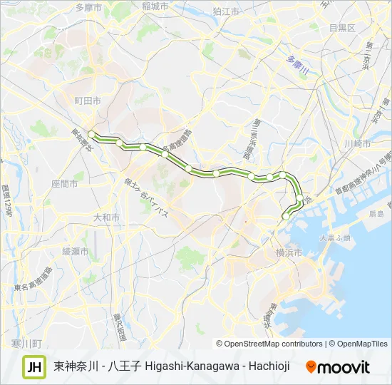 横浜線 YOKOHAMA LINE Metro Line Map